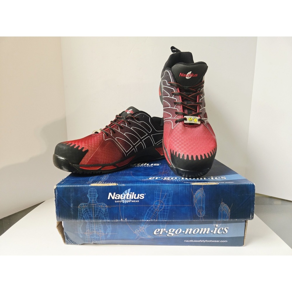 Nautilus Mens work shoes safety shoe N2422 size‎ 12 New red black